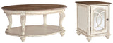 Realyn Coffee Table with 1 End Table in White/Brown from Ashley - Luna Furniture