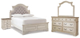 Realyn Full Panel Bed, Dresser, Mirror and Nightstand from Ashley - Luna Furniture