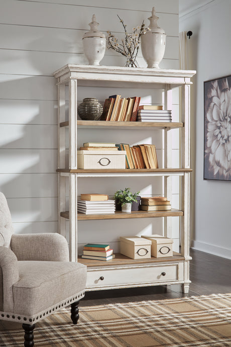 Realyn Home Office Desk and Bookcase from Ashley - Luna Furniture