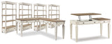Realyn Lift-top Desk, L-shaped Desk and 4 Bookcases from Ashley Furniture - Luna Furniture