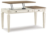 Realyn Lift-top Desk, L-shaped Desk and 4 Bookcases from Ashley Furniture - Luna Furniture