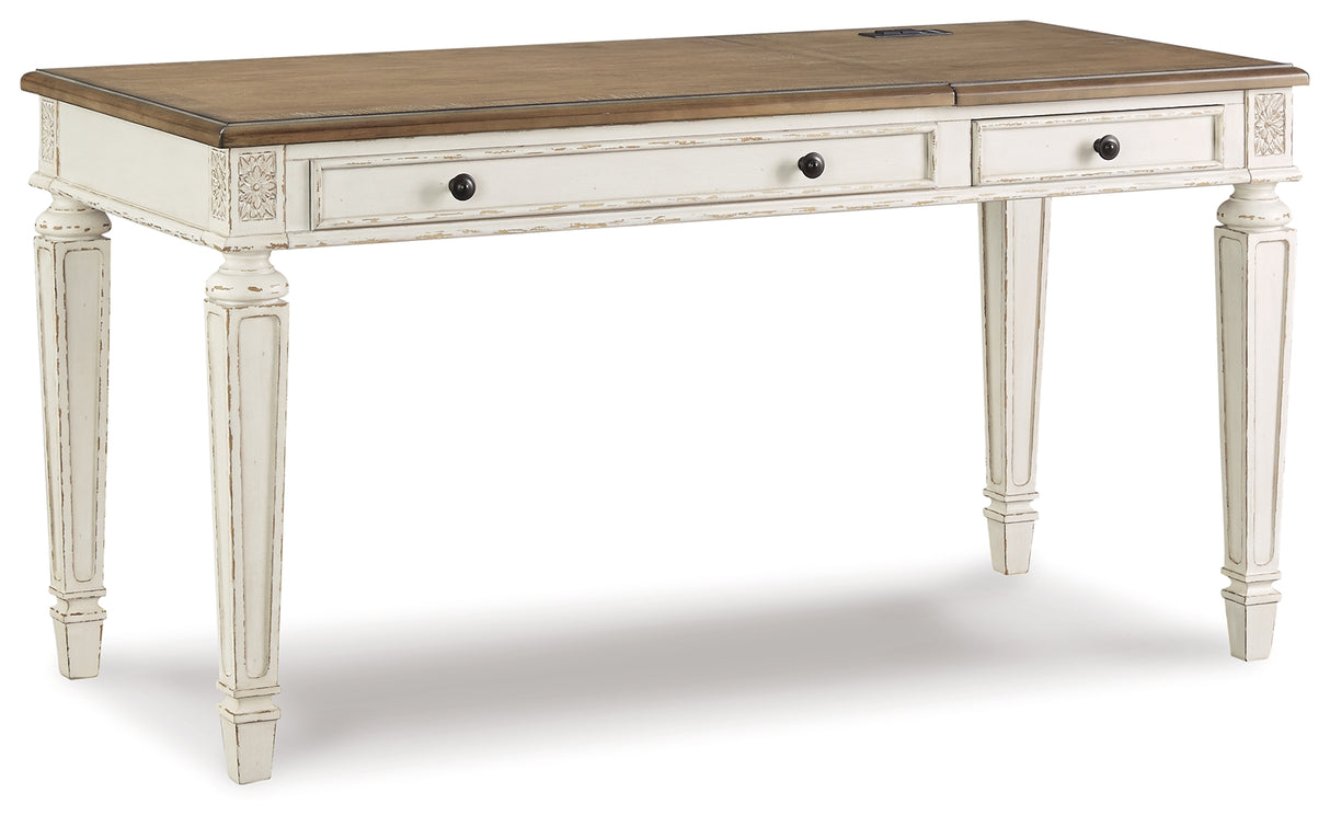Realyn Lift-top Desk, L-shaped Desk and 4 Bookcases from Ashley Furniture - Luna Furniture