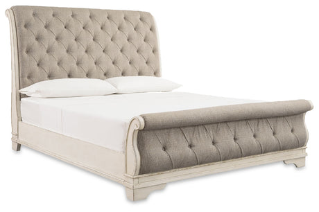 Realyn Queen Upholstered Sleigh Bed, Dresser and 2 Nightstands from Ashley - Luna Furniture