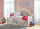Realyn Twin Day Bed with Storage, Dresser, Mirror and Nightstand from Ashley - Luna Furniture