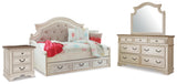 Realyn Twin Day Bed with Storage, Dresser, Mirror and Nightstand from Ashley - Luna Furniture