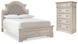 Realyn Two-tone Full Panel Bed and Chest from Ashley - Luna Furniture