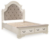 Realyn Two-tone Queen Upholstery Panel Bed, Dresser, Chest, Nightstand, and Vanity Set from Ashley - Luna Furniture