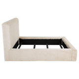 Rebecca Cream Faux Fur Upholstered Queen Bed from Coaster - Luna Furniture