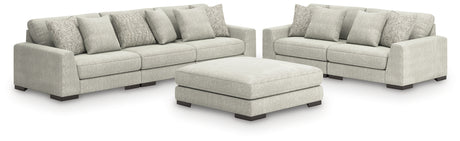 Regent Park Pewter 3-Piece Sectional Sofa and 2-Piece Sectional Loveseat from Ashley - Luna Furniture