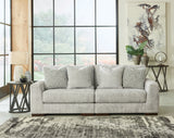 Regent Park Pewter 3-Piece Sectional with Ottoman from Ashley - Luna Furniture