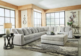 Regent Park Pewter 6-Piece Sectional with Ottoman from Ashley - Luna Furniture