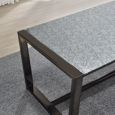 Mazie Coffee Table with Patterned Mirror Top from Steve Silver - Luna Furniture