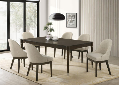 Reseda Ash Brown 7-Piece Rectangular Dining Set from Coaster - Luna Furniture