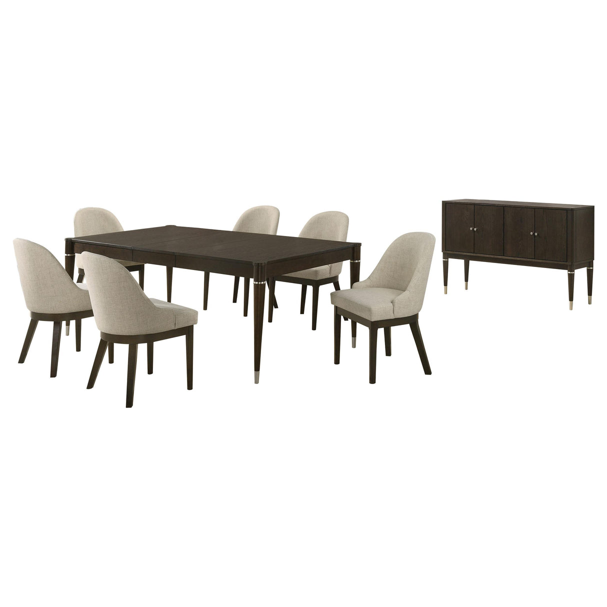 Reseda Ash Brown 8-piece Dining Set With Sideboard from Coaster - Luna Furniture