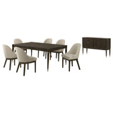 Reseda Ash Brown 8-piece Dining Set With Sideboard from Coaster - Luna Furniture