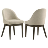 Reseda Oatmeal Upholstered Dining Side Chair, Set of 2 from Coaster - Luna Furniture