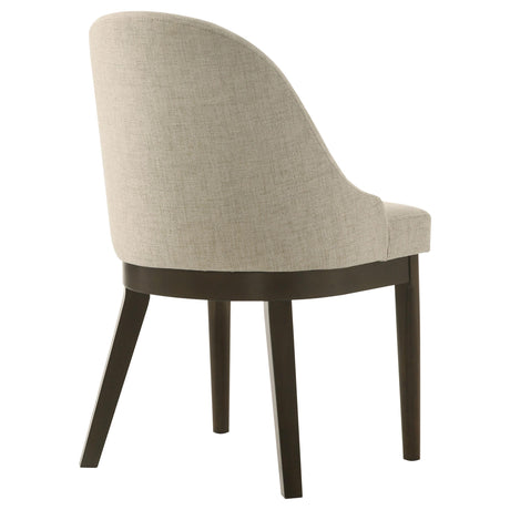 Reseda Oatmeal Upholstered Dining Side Chair, Set of 2 from Coaster - Luna Furniture