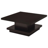 Reston Cappuccino 2-Piece Square Coffee and End Table Set from Coaster - Luna Furniture