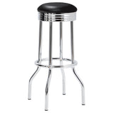Retro 3-piece Round 1950s Bistro Pub Bar Table Set Black from Coaster - Luna Furniture