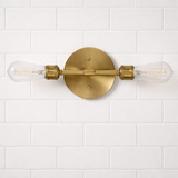Reverie Double Lights Bathroom Wall Sconce over Mirror Bedroom Hallway Entryway 5"W × 10.75"H × 5"E from Ashcroft Furniture - Luna Furniture