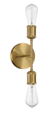 Reverie Double Lights Bathroom Wall Sconce over Mirror Bedroom Hallway Entryway 5"W × 10.75"H × 5"E from Midinmod - Luna Furniture