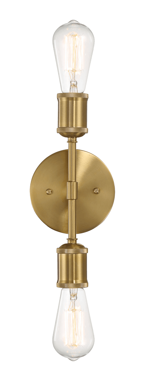 Reverie Double Lights Bathroom Wall Sconce over Mirror Bedroom Hallway Entryway 5"W × 10.75"H × 5"E from Midinmod - Luna Furniture