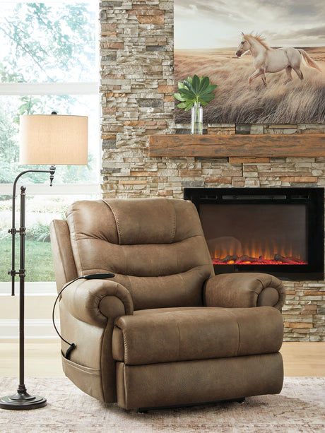 Revived and Restored Earth Power Lift Recliner from Ashley - Luna Furniture