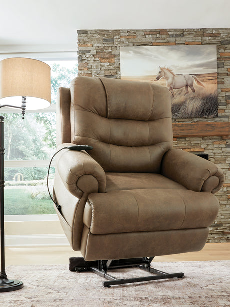 Revived and Restored Earth Power Lift Recliner from Ashley - Luna Furniture