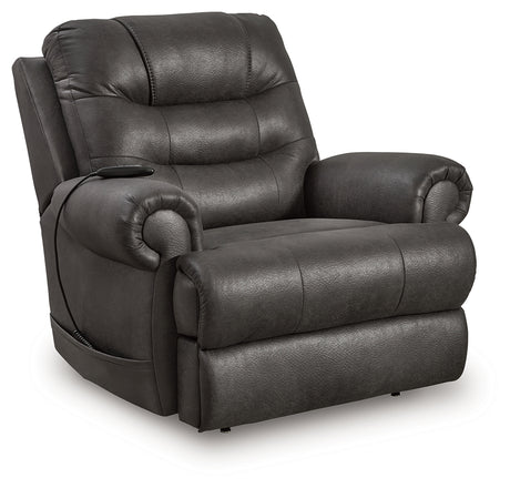 Revived and Restored Granite Power Lift Recliner from Ashley - Luna Furniture