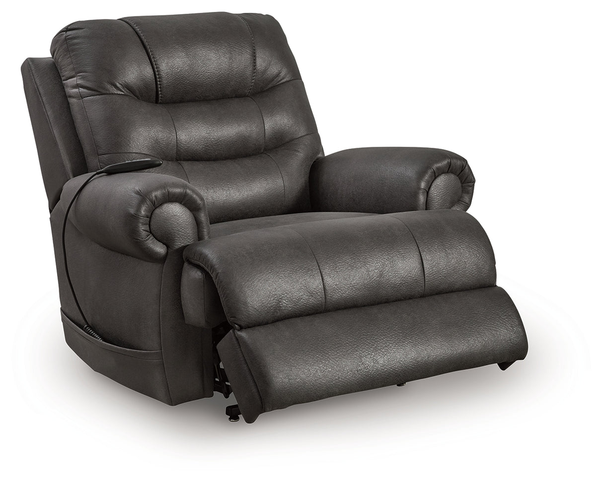 Revived and Restored Granite Power Lift Recliner from Ashley - Luna Furniture