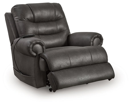 Revived and Restored Granite Power Lift Recliner from Ashley - Luna Furniture