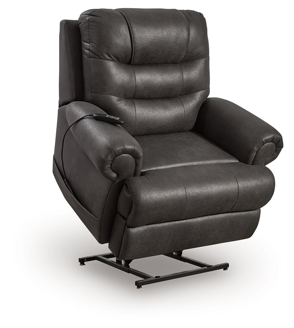 Revived and Restored Granite Power Lift Recliner from Ashley - Luna Furniture