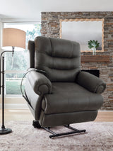 Revived and Restored Granite Power Lift Recliner from Ashley - Luna Furniture