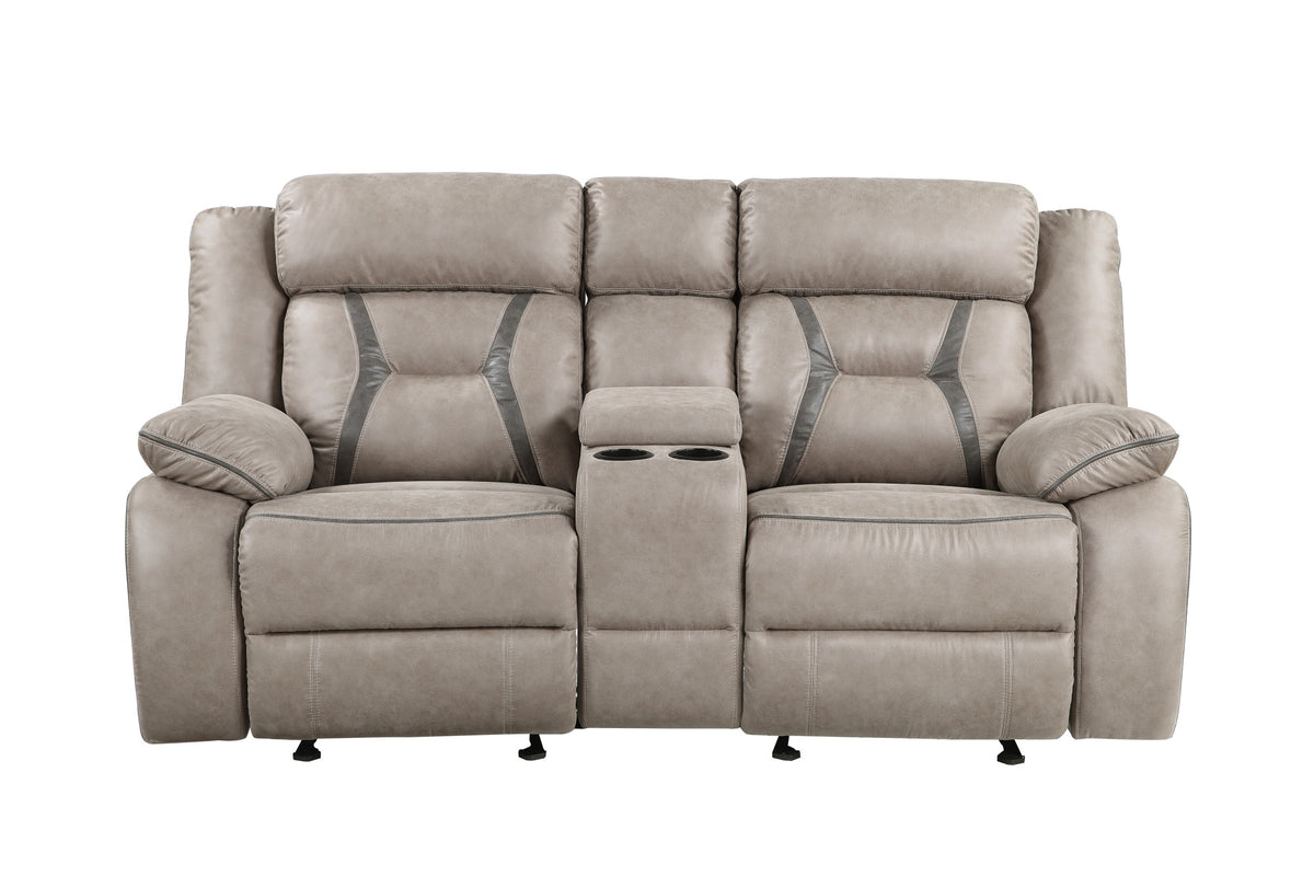 Tyson Gray Reclining Glider Console Loveseat from Steve Silver - Luna Furniture