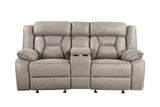 Tyson Gray Reclining Glider Console Loveseat from Steve Silver - Luna Furniture