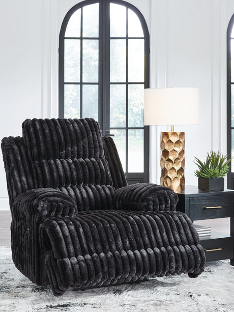 Rhine Falls Onyx Power Recliner from Ashley - Luna Furniture