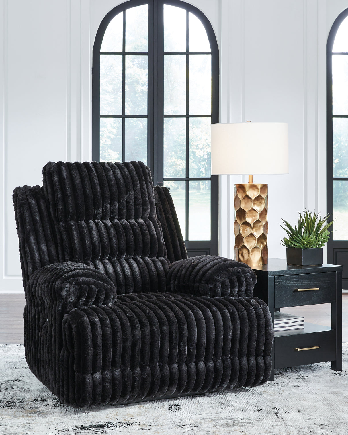 Rhine Falls Black Power Reclining Sofa and Power Recliner from Ashley - Luna Furniture