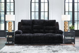 Rhine Falls Black Power Reclining Sofa and Power Recliner from Ashley - Luna Furniture
