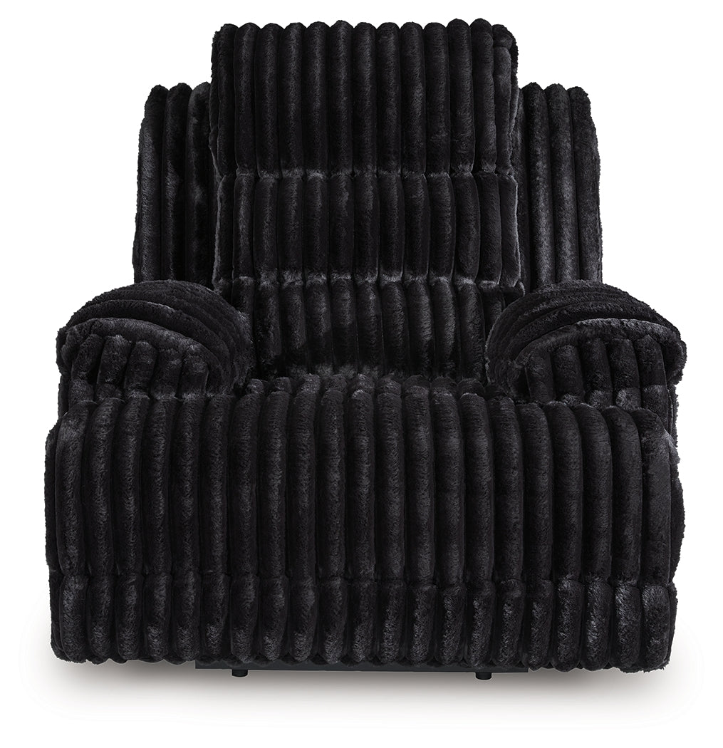 Rhine Falls Black Power Reclining Sofa and Power Recliner from Ashley - Luna Furniture