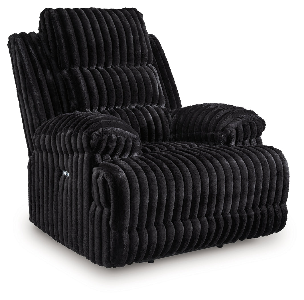 Rhine Falls Black Power Reclining Sofa and Power Recliner from Ashley - Luna Furniture