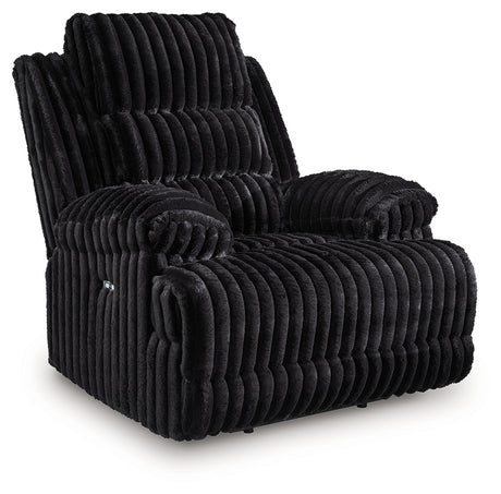 Rhine Falls Black Power Reclining Sofa and Power Recliner from Ashley - Luna Furniture