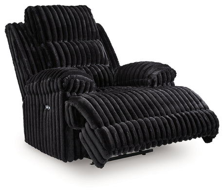 Rhine Falls Black Power Reclining Sofa and Power Recliner from Ashley - Luna Furniture