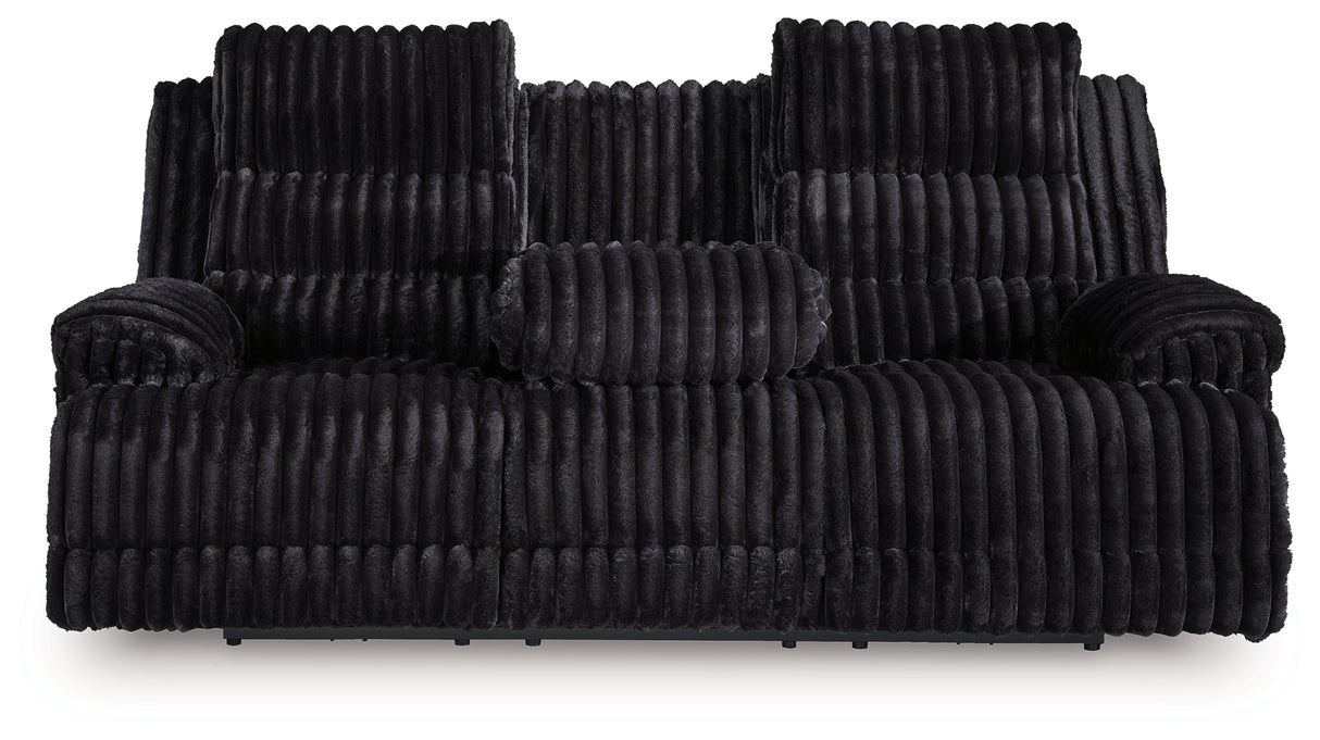 Rhine Falls Black Power Reclining Sofa and Power Recliner from Ashley - Luna Furniture
