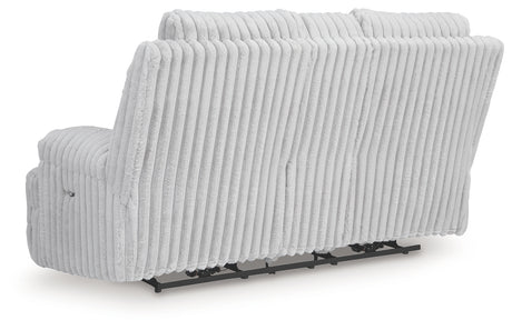 Rhines Falls Alloy Power Reclining Loveseat with Console from Ashley - Luna Furniture