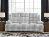 Rhines Falls Alloy Power Reclining Sofa with Drop Down Table from Ashley - Luna Furniture