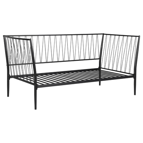 Richland Matte Black Twin Metal Daybed Frame from Coaster - Luna Furniture