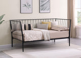 Richland Metal Twin Daybed Bed Frame Matte Black from Coaster - Luna Furniture