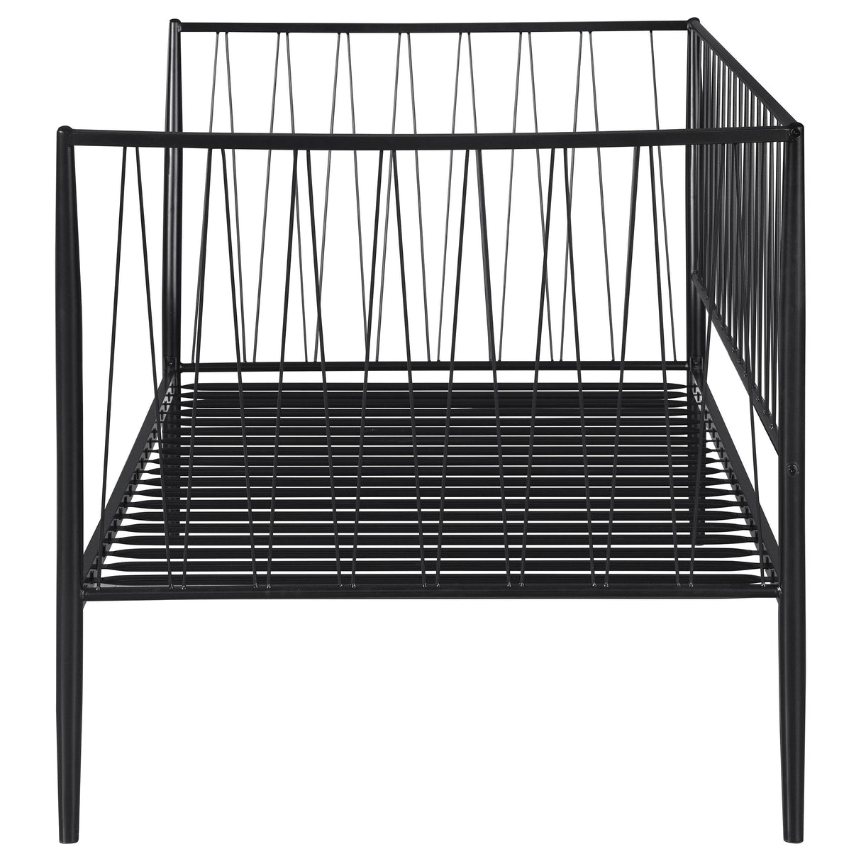 Richland Metal Twin Daybed Bed Frame Matte Black from Coaster - Luna Furniture