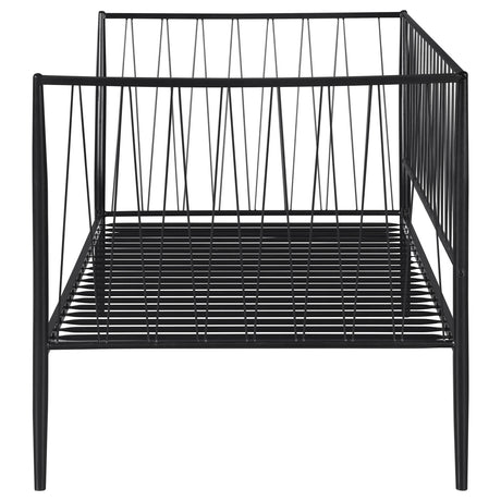 Richland Matte Black Twin Metal Daybed Frame from Coaster - Luna Furniture