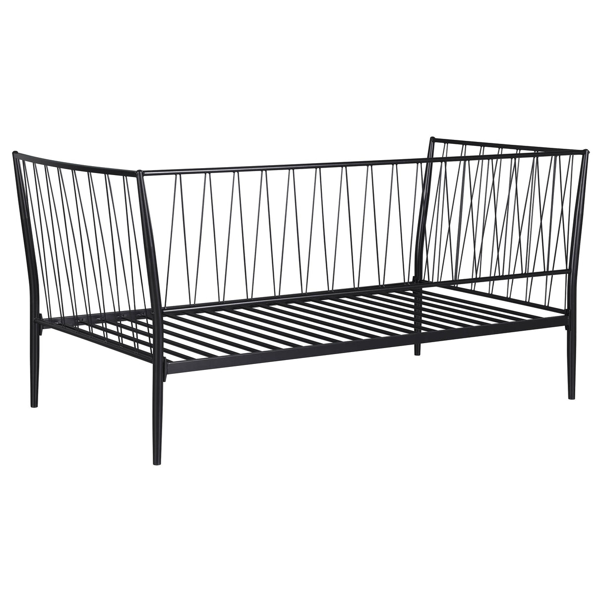 Richland Metal Twin Daybed Bed Frame Matte Black from Coaster - Luna Furniture